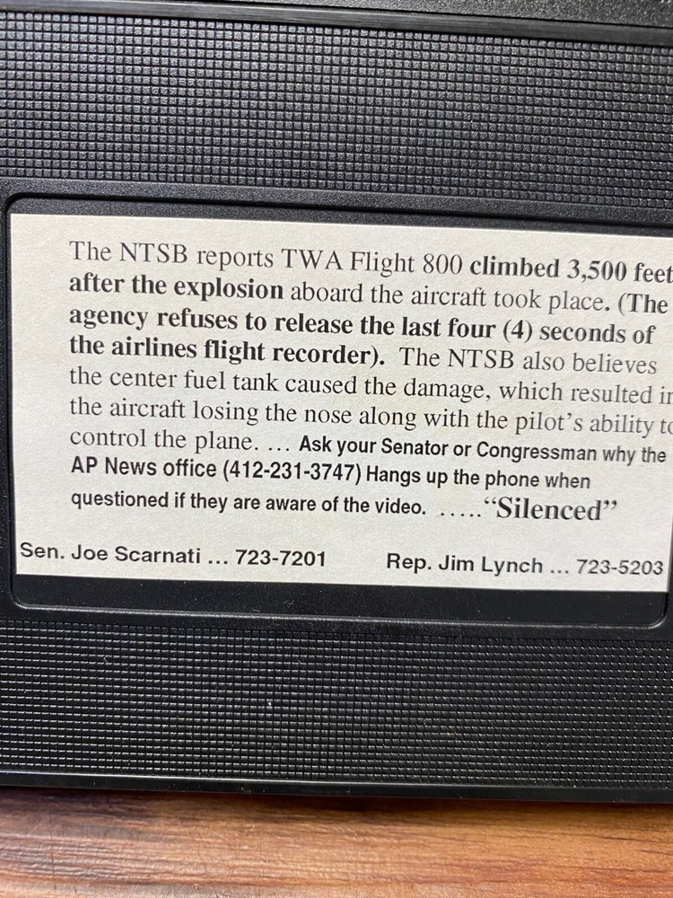 TWA Flight 800 Explosion Conspiracy VHS Silenced Subversion of Justice RARE FIND