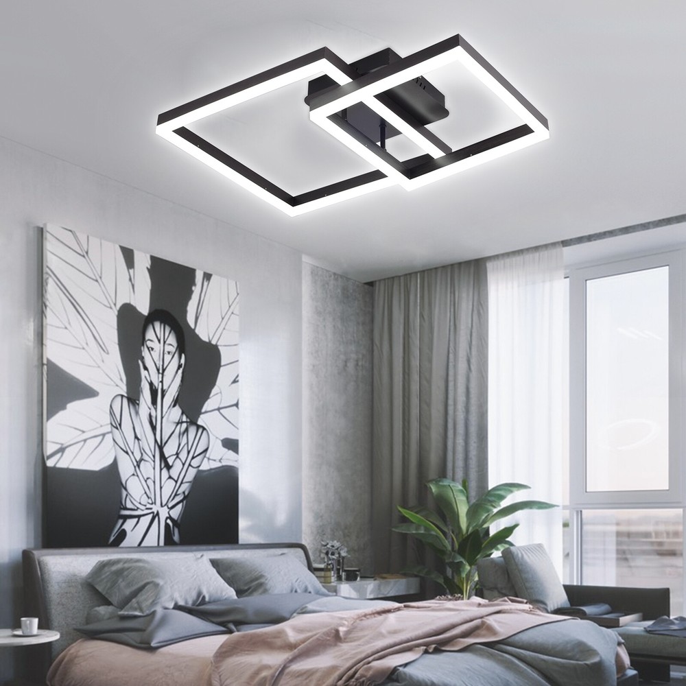 Modern Ceiling Light LED Chandelier Dimmable Flush Mount Pendent Light