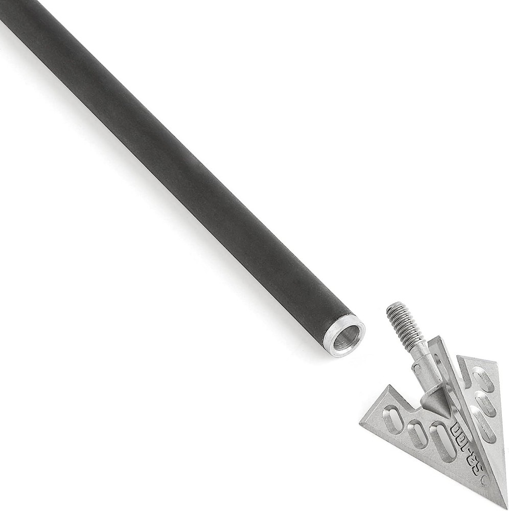 Bgary Archery Broadheads 100 Grain 6 Pack Solid 3 Blades Fixed Hunting Broadh...