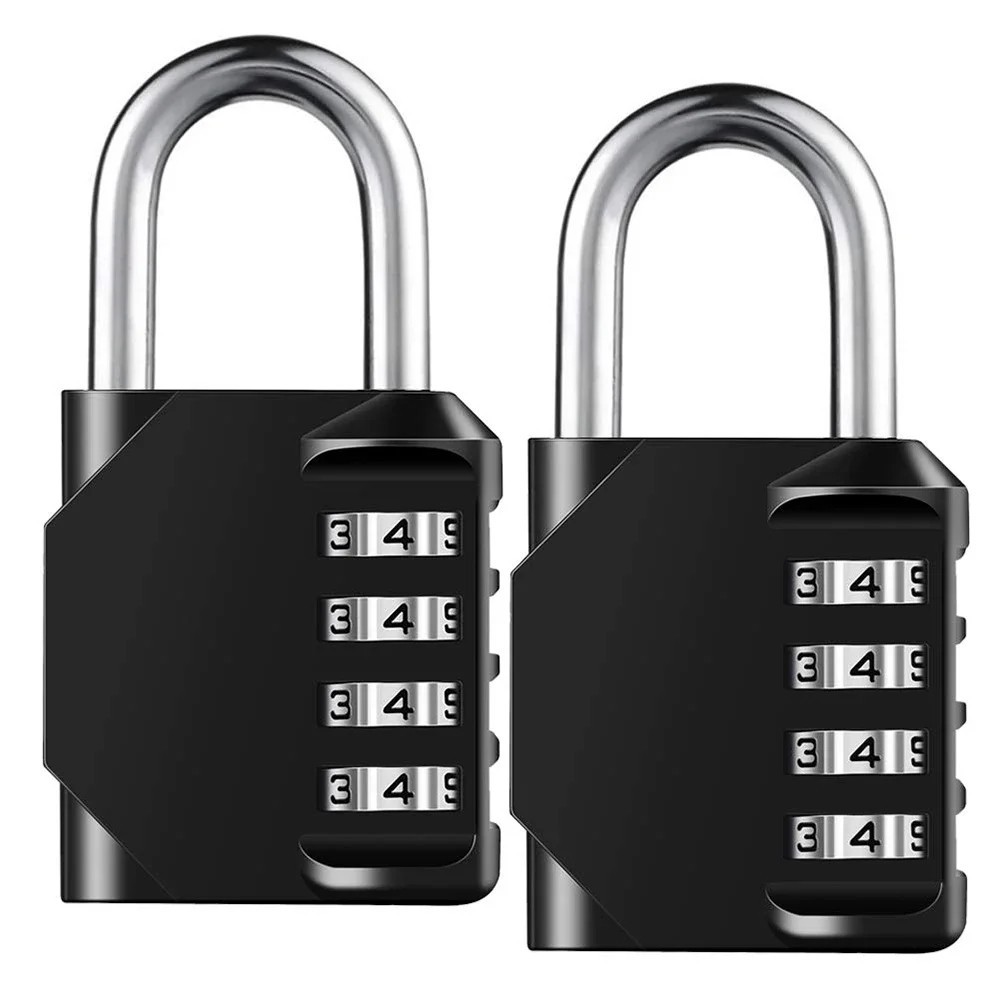 Combination Lock Resettable 4-Digit Anti Rust Weatherproof Padlock Metal Locks*