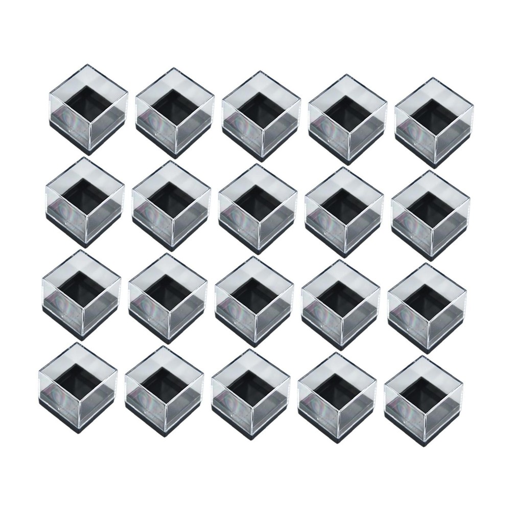 20x Mineral Display Boxes Organizers Versatile Square Display Cases Sample