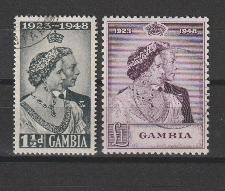 GAMBIA 1948 SG 164/165 USED