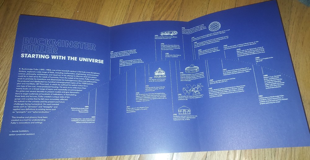 Buckminster Fuller 'Starting with the Universe' 2008 program Whitney Museum