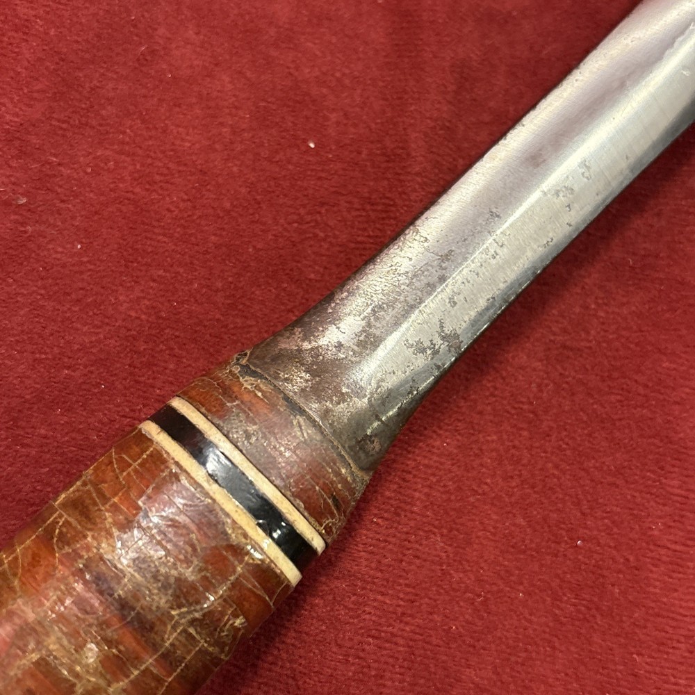 Vintage ESTWING Hammer With Stacked Leather Handle