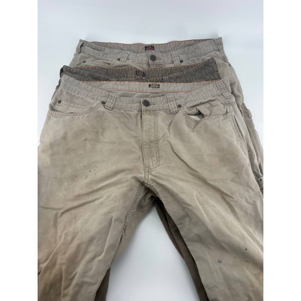 Ridgecut Utility Pants Mens 40x30 Carpenter Work Pants Tan Brown 3 Pair Bundle