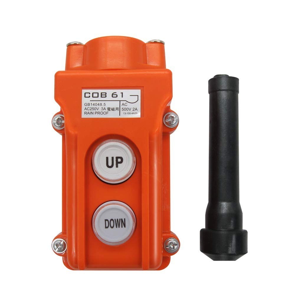 Durable Rainproof Push Button Switch for Electric Hoists - 1-Piece, 500V AC