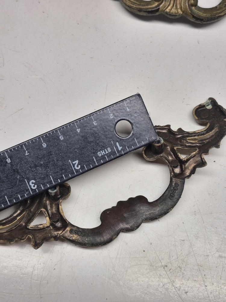 Vintage Brass Art Deco Style Drawer Pulls Handles Lot