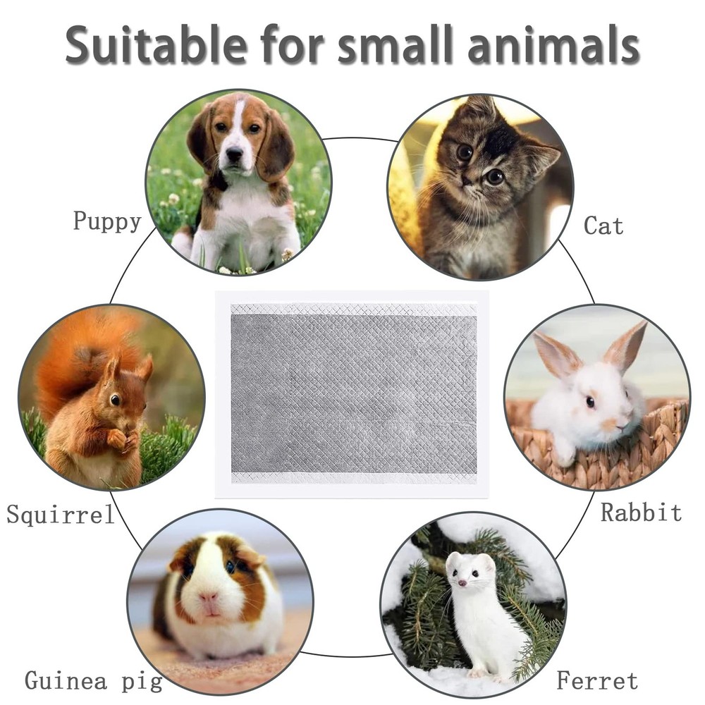 Disposable Rabbit Pee Pads - 50PCS Absorbent Cage Liners for Small Pets