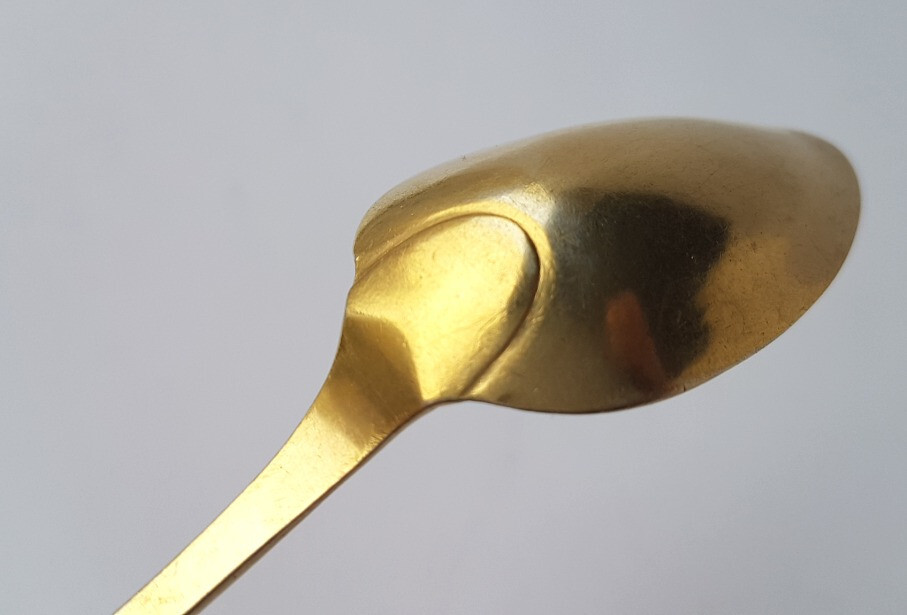 Beautiful Empire Spoon, Silver, Gilded, around 1822 L701