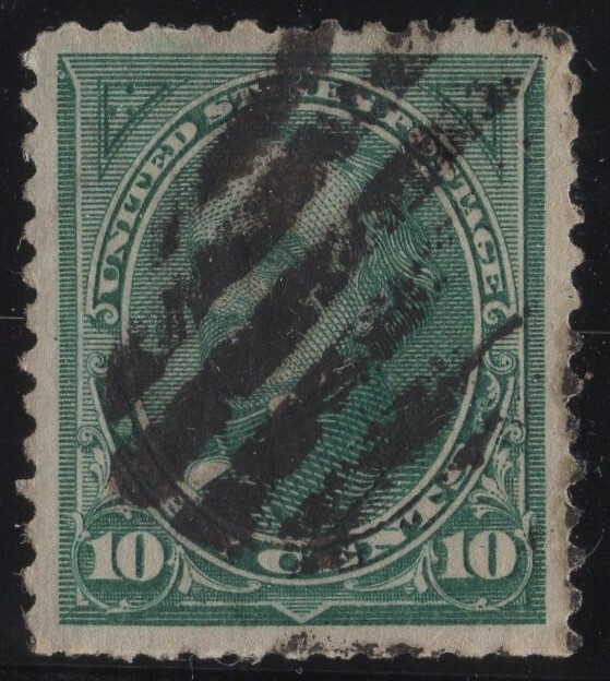 #258  10c Webster - Unwatermarked  - Used - cat val $20