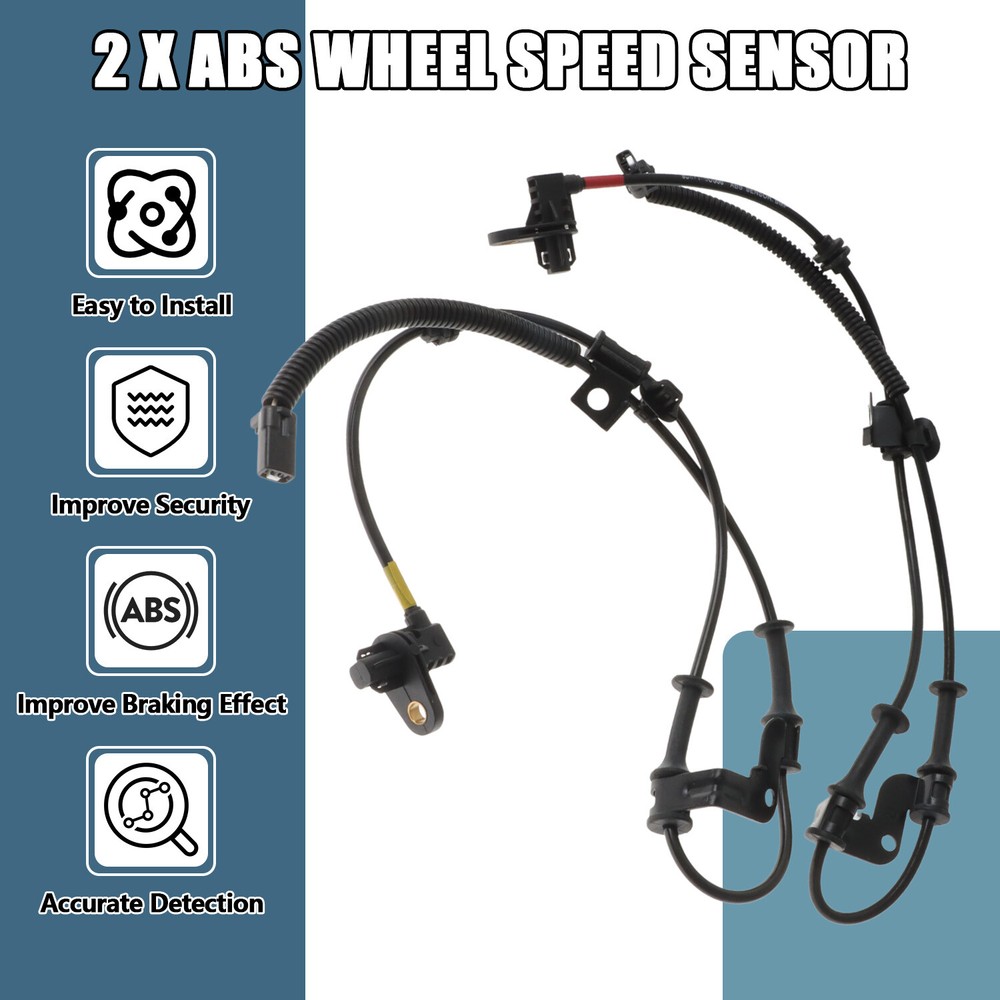 Front Driver and Passenger Side ABS Speed Sensor for Hyundai 2012-2017 Accent