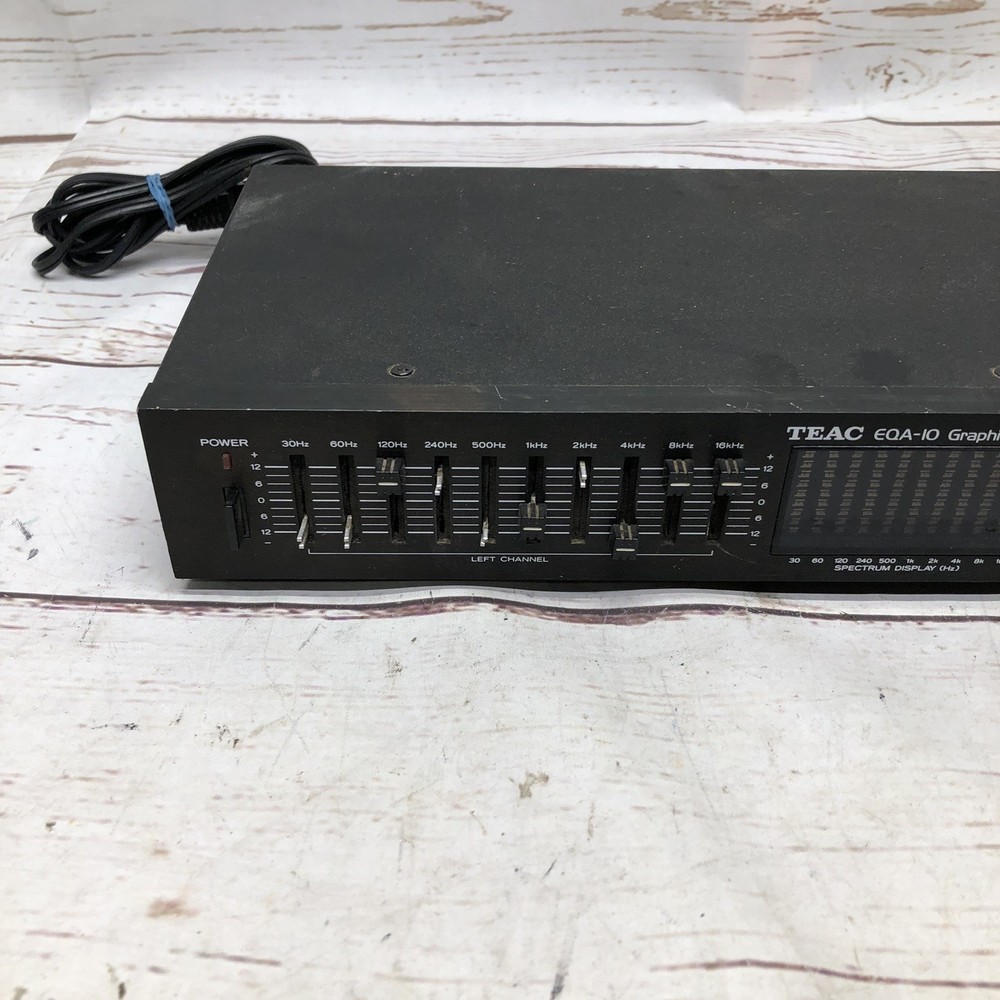 TEAC EQA-10 Stereo Graphic Equalizer Missing Some Knobs Power On UNTESTED READ!