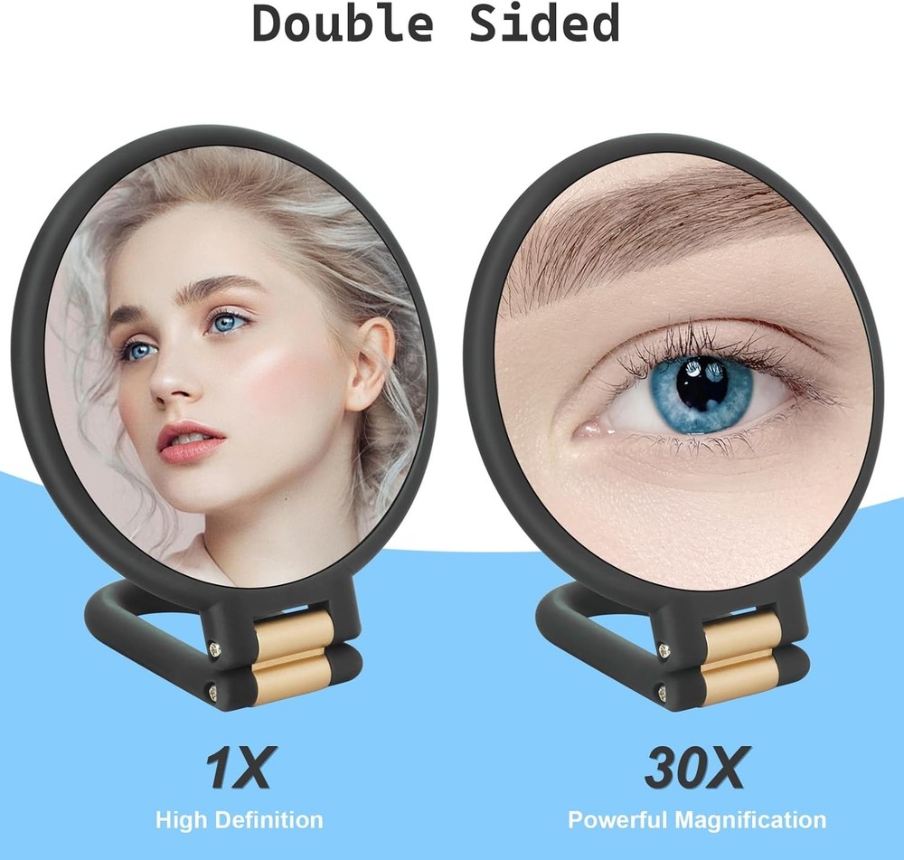 2025 Upgraded 30X Magnifying Mirror with Light, Makeup Mirror with 2-Level Li...