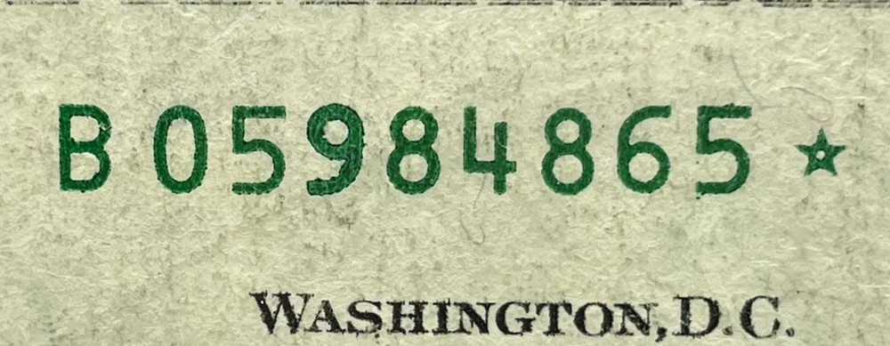 2013 B Duplicate ⭐️ STAR NOTE & Over Ink Double ERRORS Serial Number B05984865*