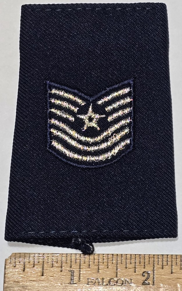 USAF AIR FORCE Master Sergeant E7 Shoulder Marks 1 pair Sm Sz (Female) NOS '92