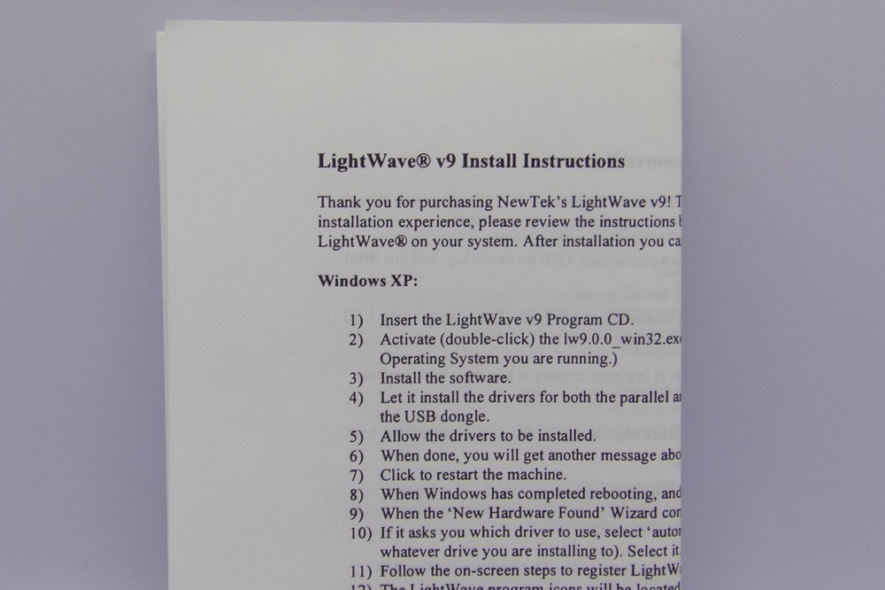 Ultra Rare Lightwave 3D Version 9 Computer Graphics Software Bundle (No USB)