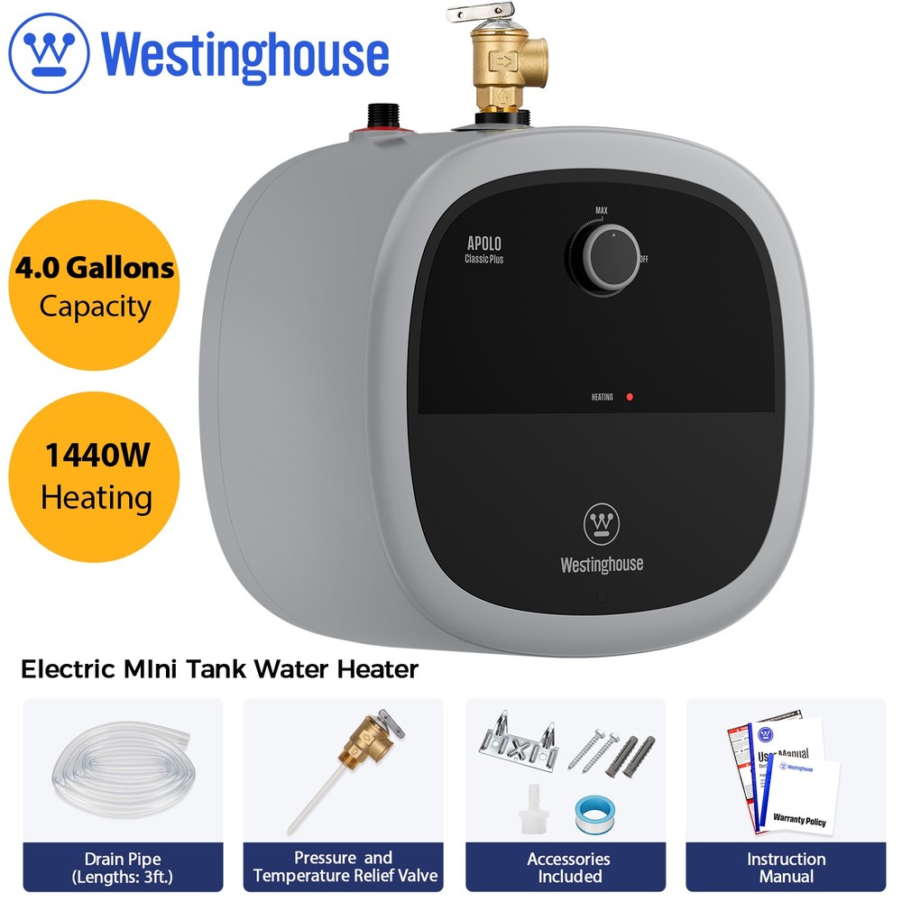 4 Gallon Electric Mini Tank Instant Hot Water Heater for Kitchen Under Sink