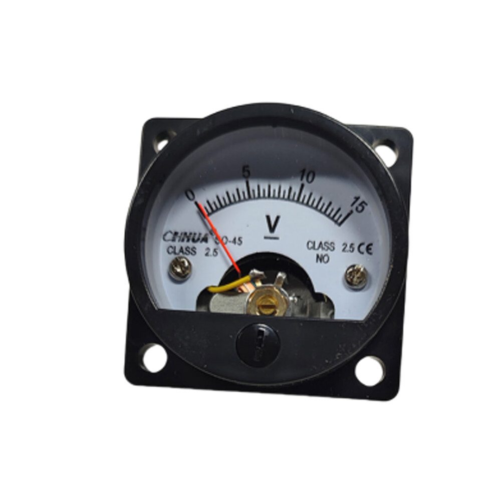 DC 0-15V Analog Voltmeter Analogue Voltage Panel Meter SO45 Directly Connect H