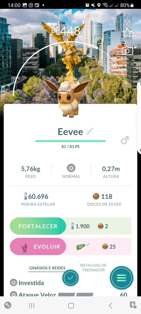 Eevee  explorer hat - MEXICO BACKGROUND -  event pokemon GO
