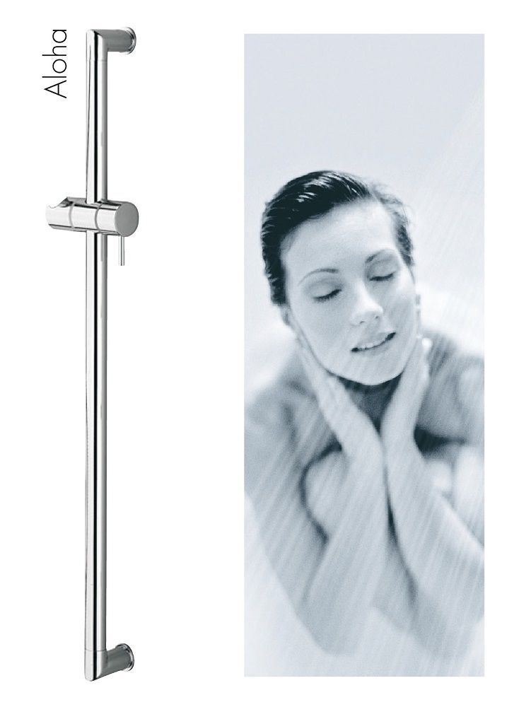 Aloha Chrome Shower Sliding Bar in Chrome 70cm