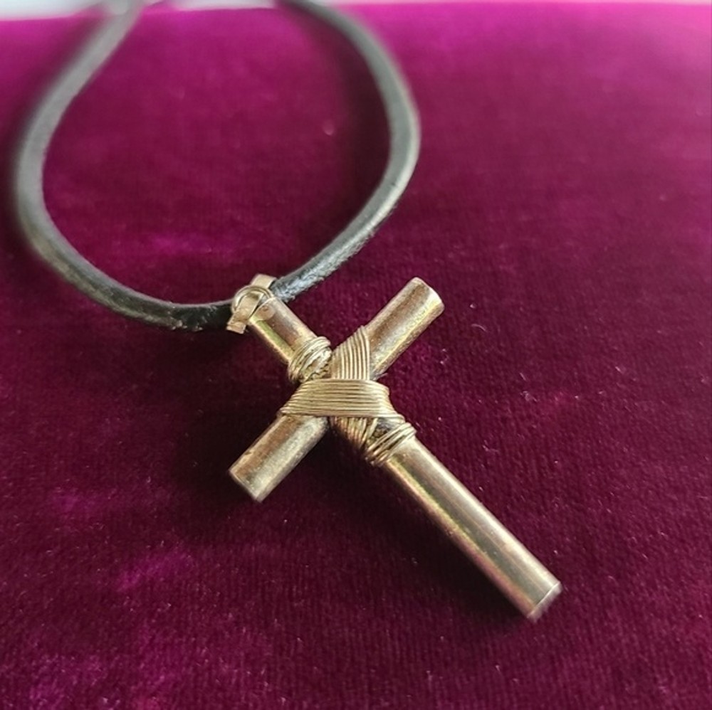 925 Wrapped Cross Pendant Necklace