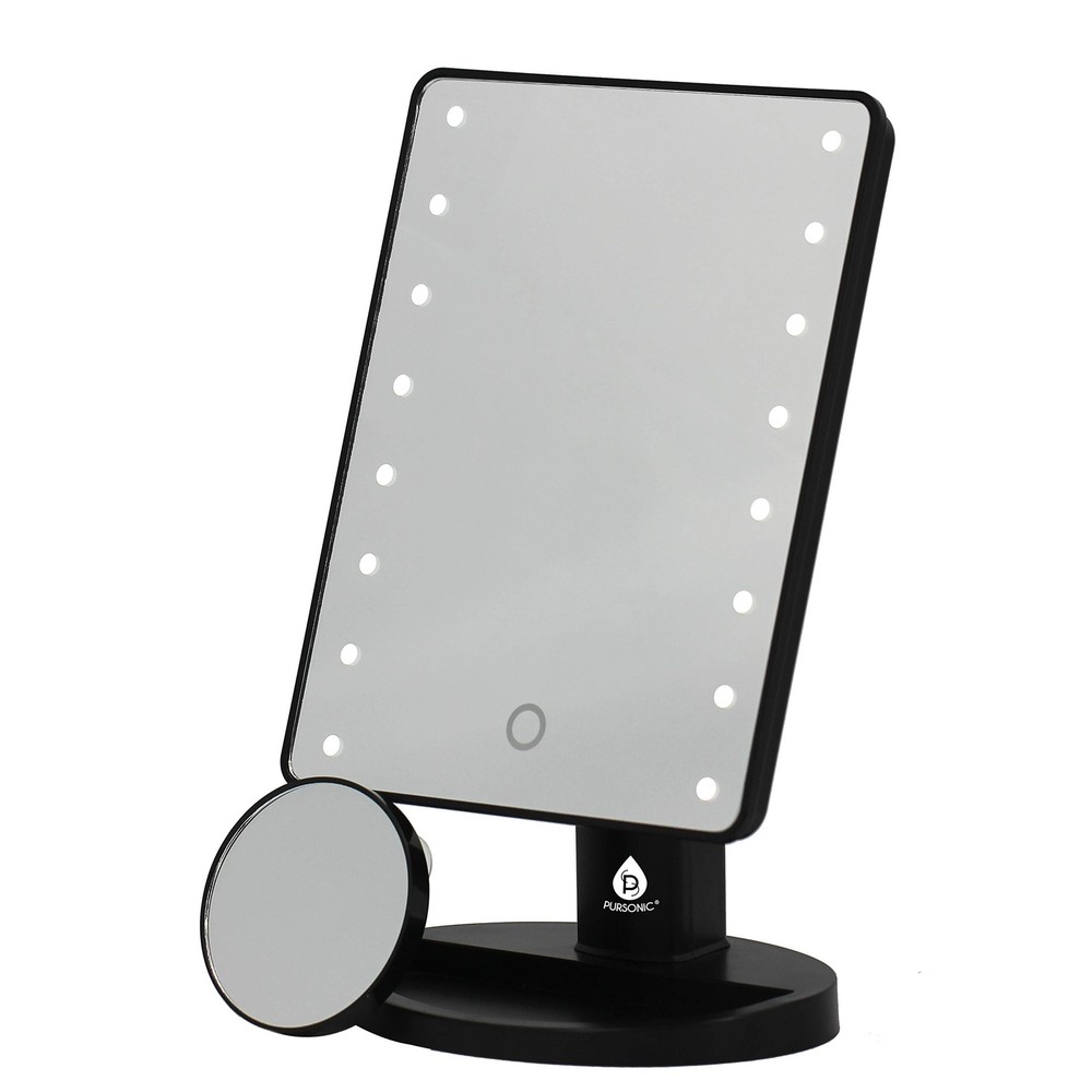 LED Lighted Vanity Mirror/Natural Bright Light Makeup Mirror with Detachable ...