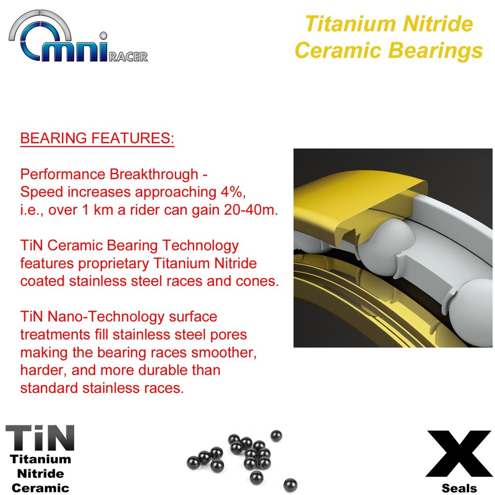 OMNI Racer BSA Threaded TiN CERAMIC Bottom Bracket For SRAM DUB 29MM Cranksets