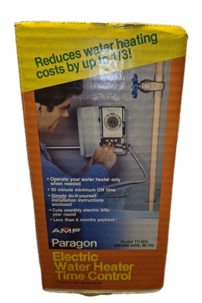 New AMF Paragon TC-604 Electric Water Heater Time Control 208-250V 60Hz