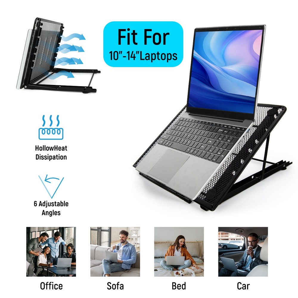Foldable Laptop Tablet Stand 6 Angle Adjustable Holder Riser Portable Ventilat