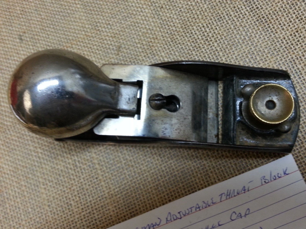 Vintage Craftsman Adjustable Throat Block Plane Knuckle Cap