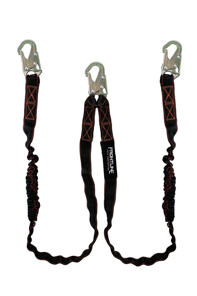 Frontline Combat 6' Double Leg Snaphook Lanyard with Internal Shock Absorber