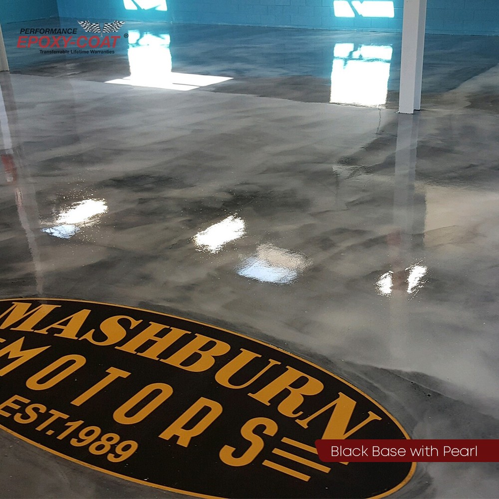 Metallic Half Epoxy Floor Coating Kit 150 sq. ft. BRIGHT RED Base Coat