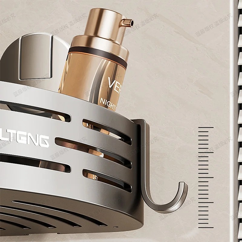 Space-Saving Suction Cup Bathroom Shelf - No Drilling Required