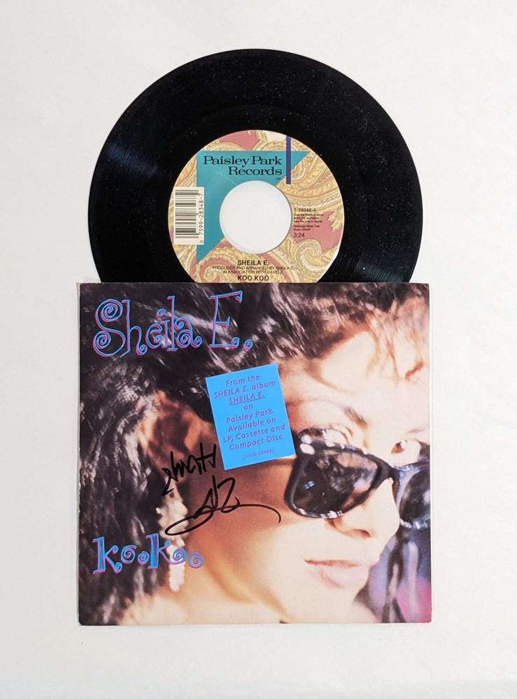 Sheila E SIGNED 7" RECORD SINGLE Koo Koo PAISLEY PARK autographs COA