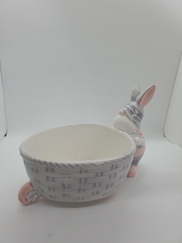 Gnome Easter Egg Candy Dish Candy Bowl Ceramic Easter Egg
