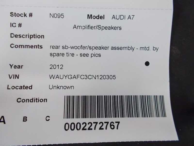 A7 AUDI   2012 Speaker 182590