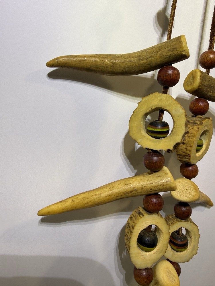 Handmade antler/ bead necklace