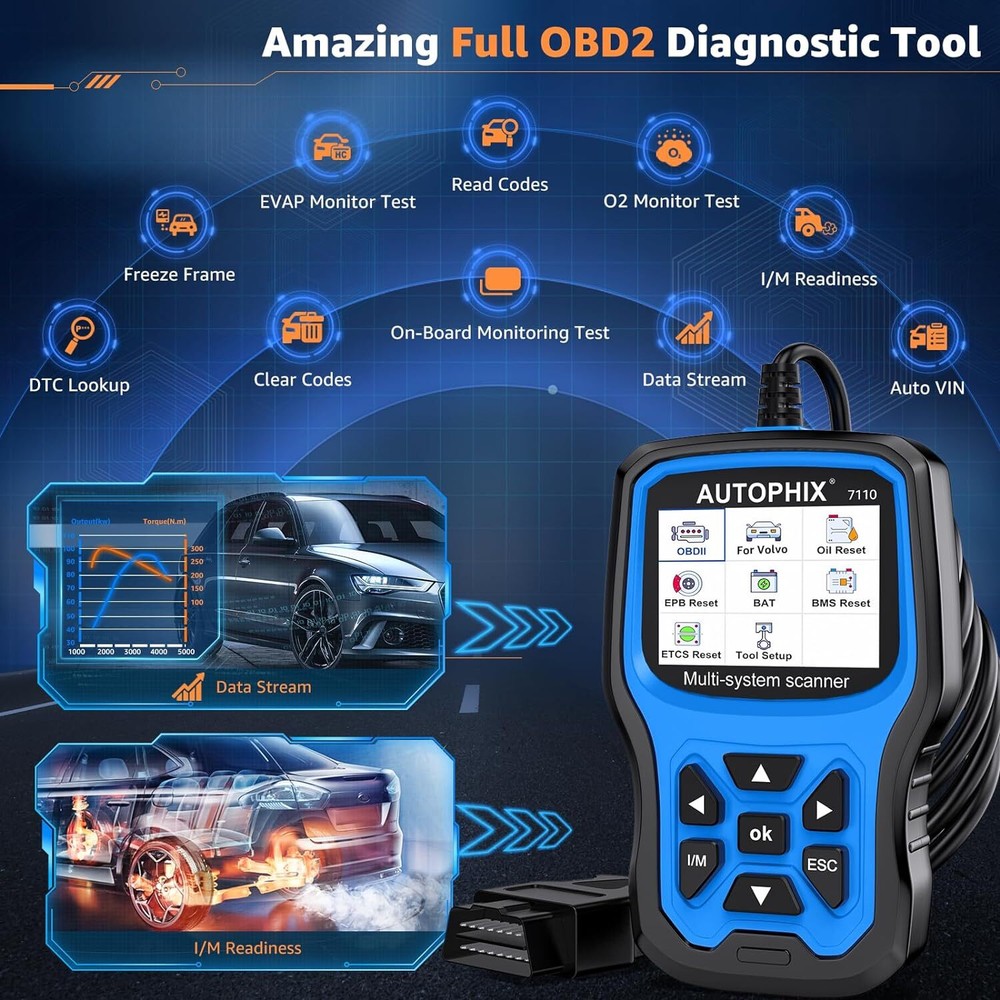 AUTOPHIX 7110 Full Systems Diagnostic Scan Tool Fit for Volvo Car Code Reader
