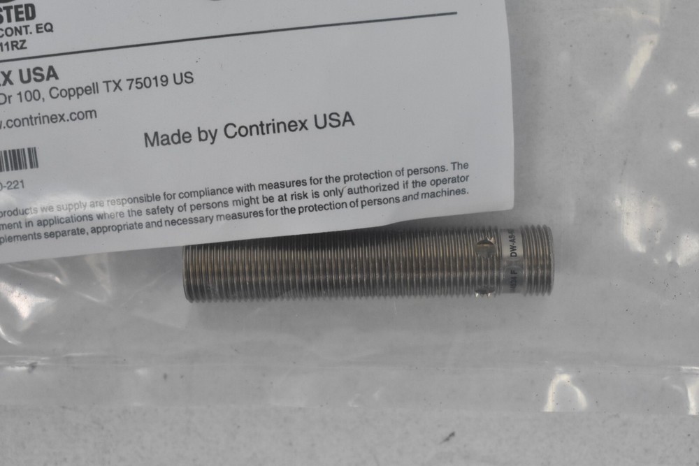 Contrinex DW-AS-603-M12 Inductive Sensor Tool w Hardware NO 8mm Range OEM