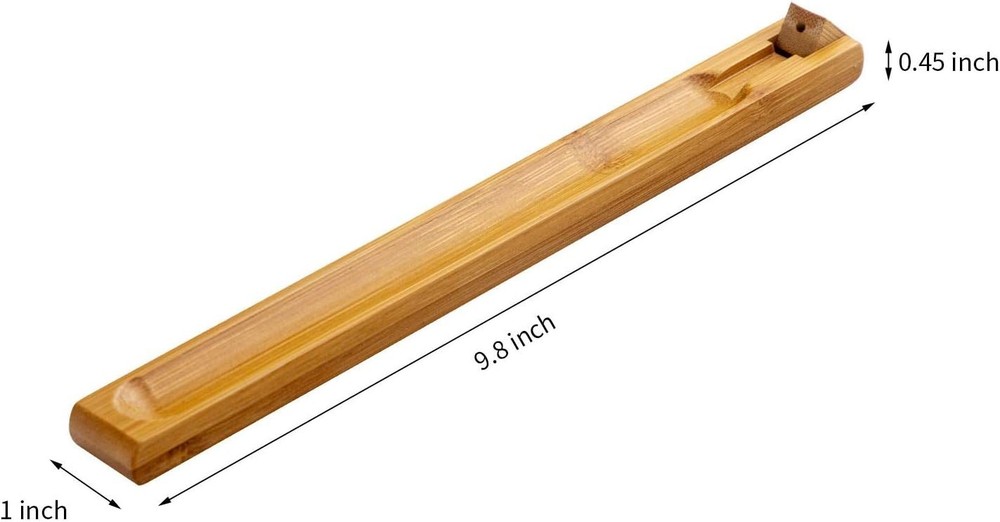 Bamboo Incense Holder Set - Adjustable Angle for Mindful Meditation, 9.8 Inches
