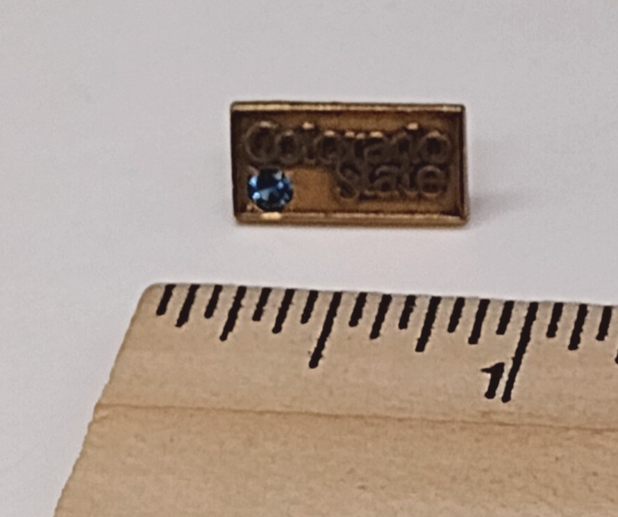 COLORADO STATE Blue Accent Small Tack Pin Marked 10/10