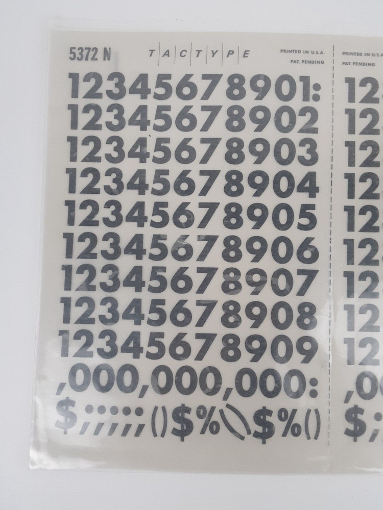 TACTYPE 5372N double Sheet Dry Transfer
