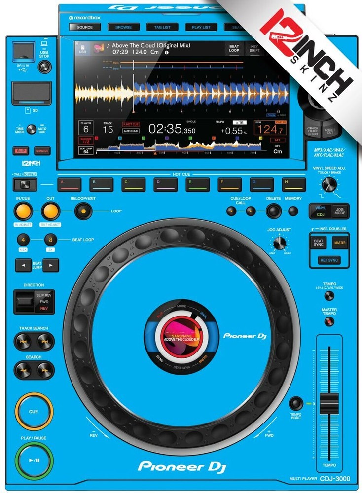 Pioneer CDJ-3000 Skin - light blue (pair)