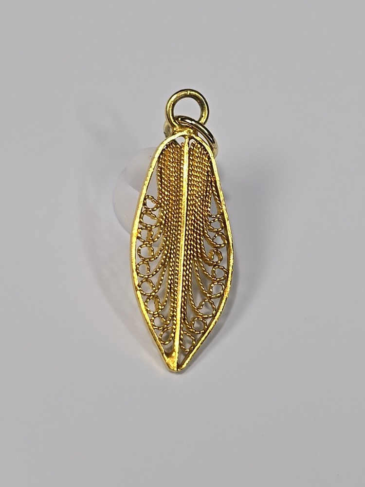 Filligree Pendant Charm Gold Color