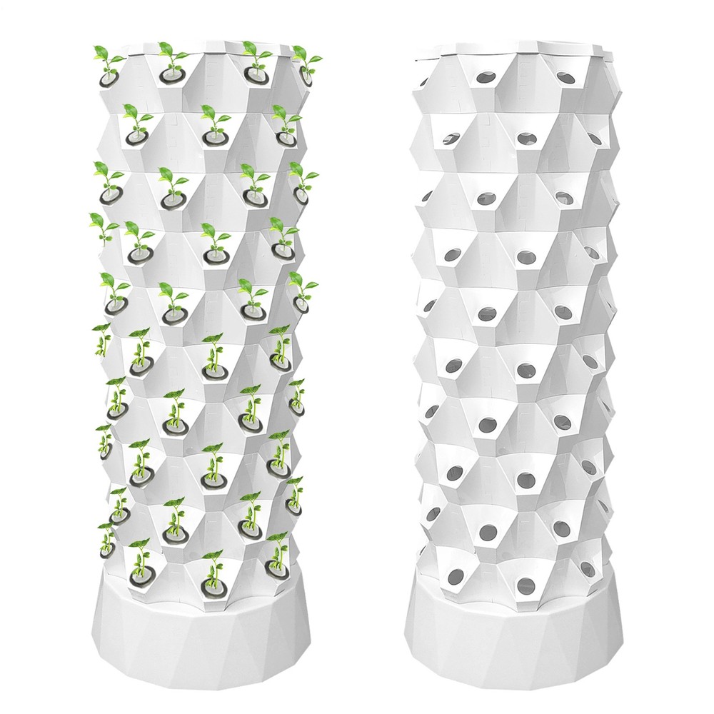 NEW 80 Pot Vertical Hydroponics Tower Systems Set Hydroponic Growing Kit Garden