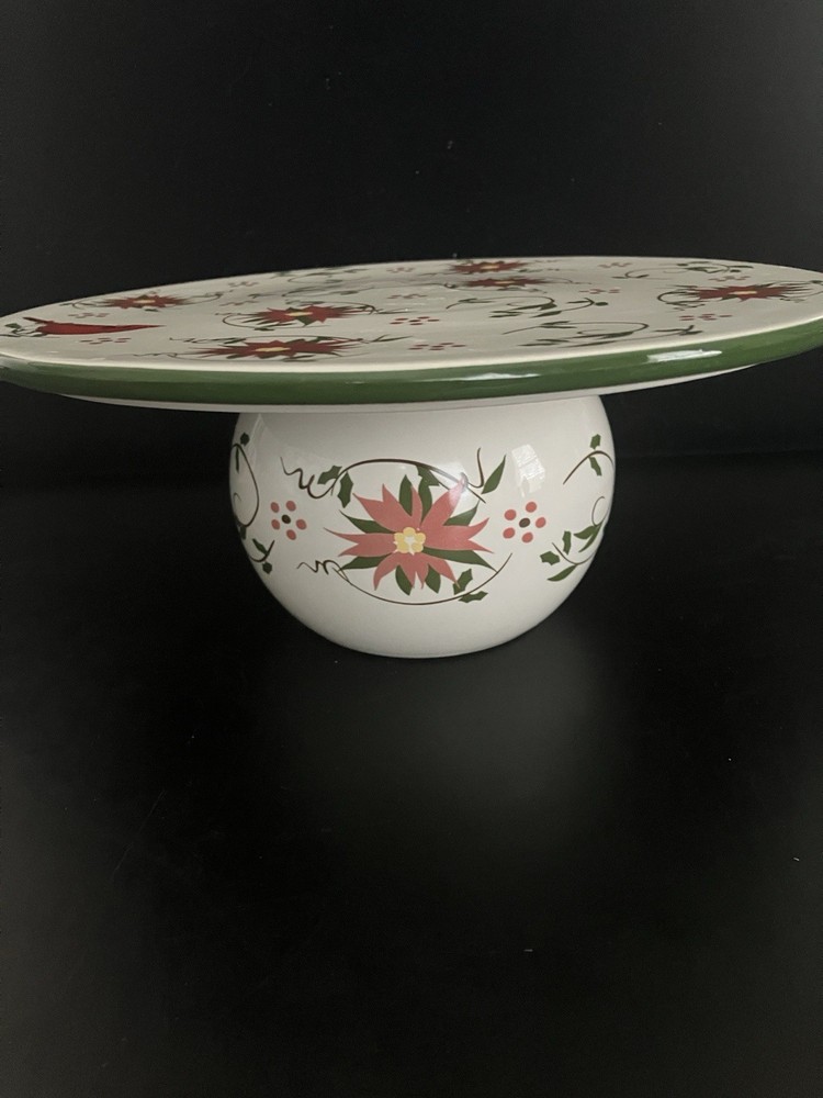 Temptations Special Edition Classic 9.75” Round Cake Plate - Cardinal Design!