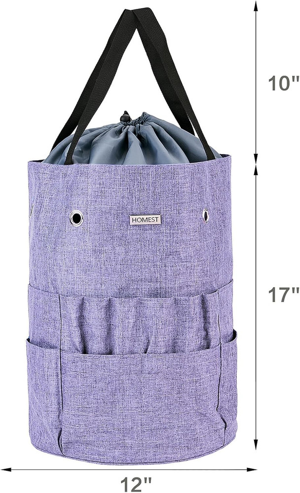 Large Crochet Bag with Customized Front Compartment for Knitting Accessories, Ya