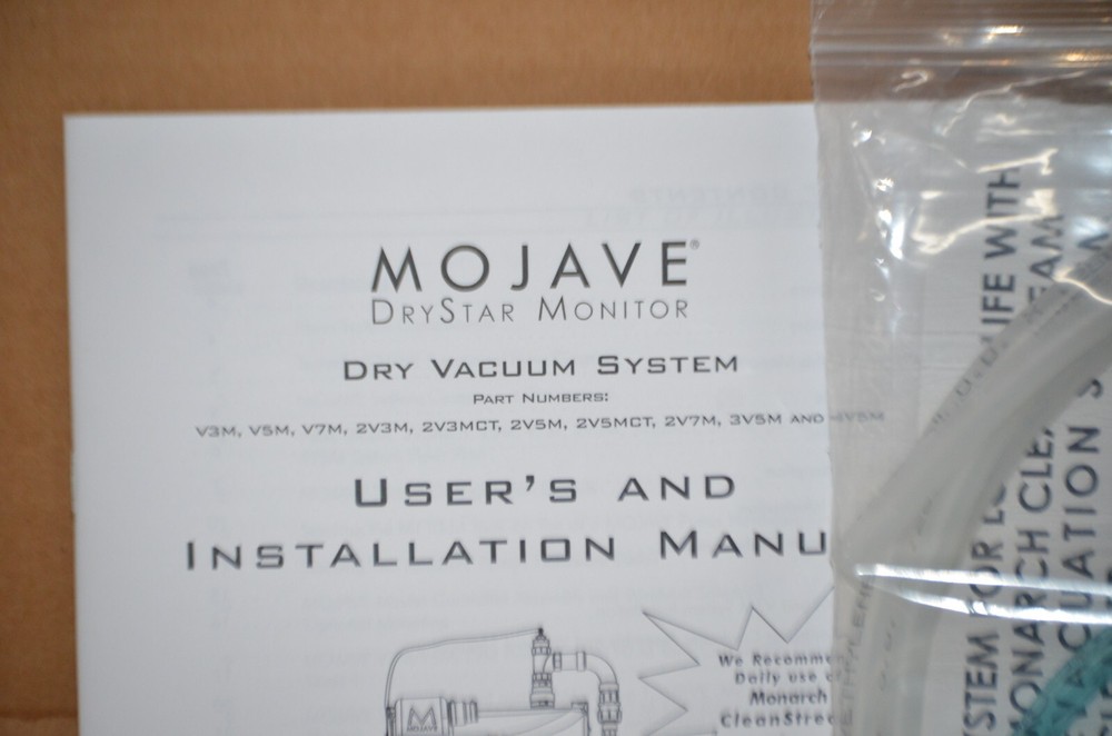 Air Techniques Mojave Dry Vacuum System Lines & Manual
