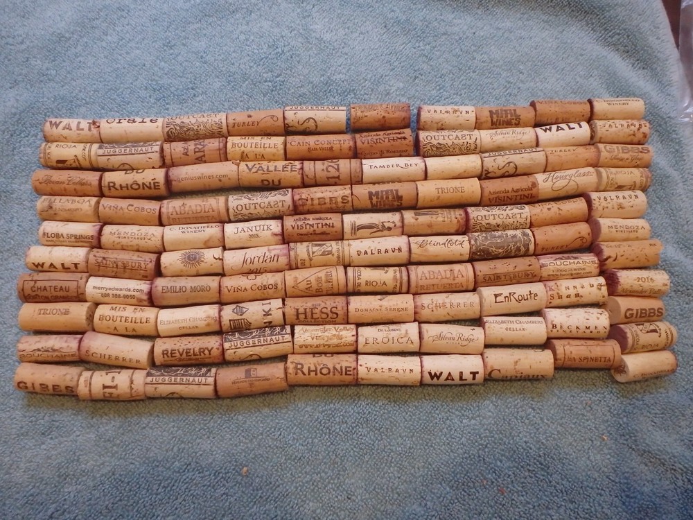 Natural Solid Used Wine Corks - No Agglomerated, Synthetic, or Champagne Corks