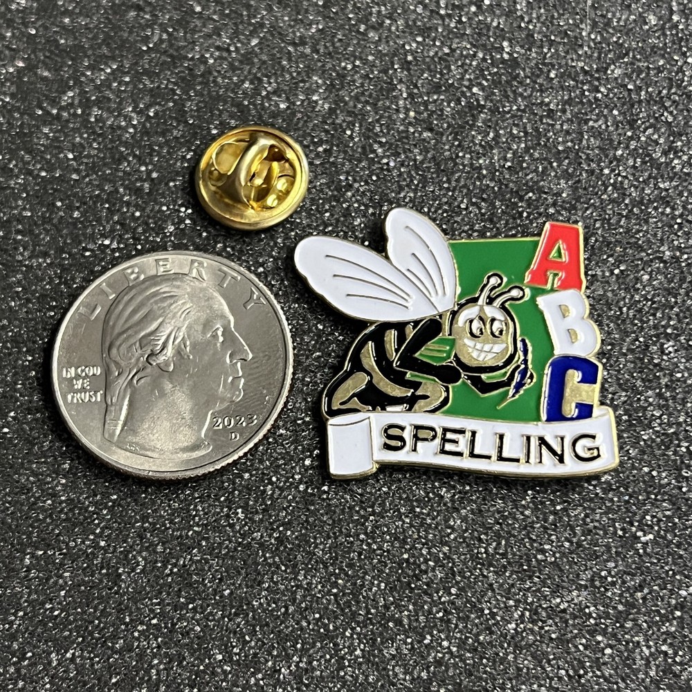 Spelling Bee ABC Generic Cute Student Teacher Pin Pinback #45465